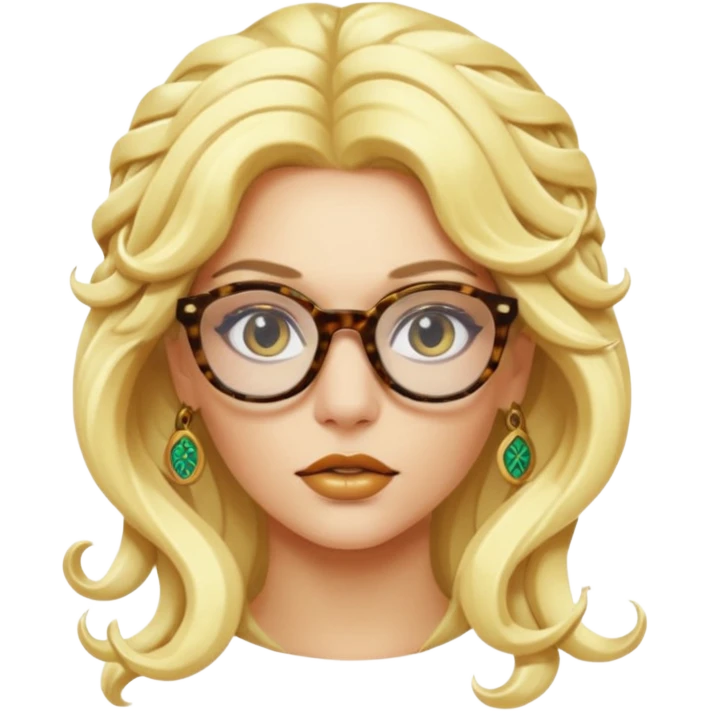 blondie Medusa Versace with glasses  emoji
