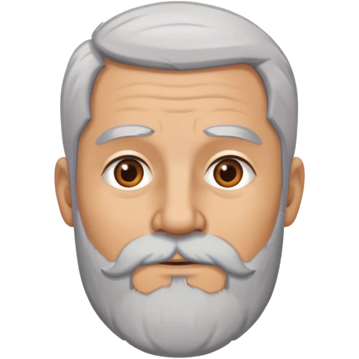 40-year scarred man with gray hair and beard emoji