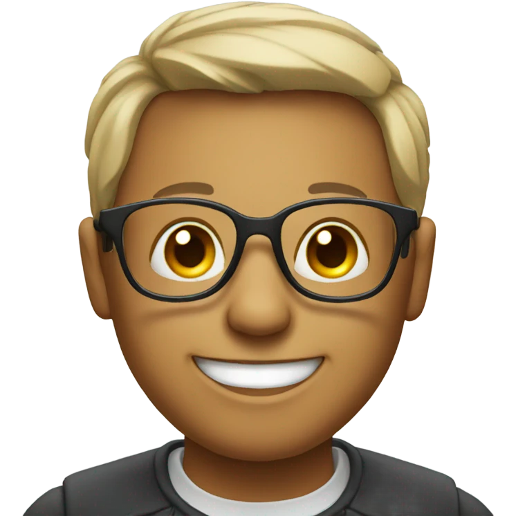smiling portrait with glasses emoji