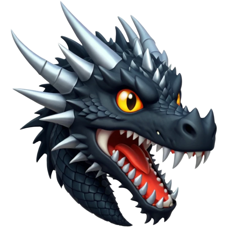 black dragon like fury emoji