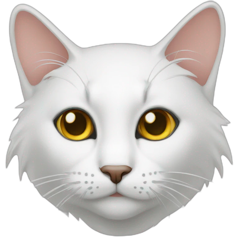 Cat white emoji