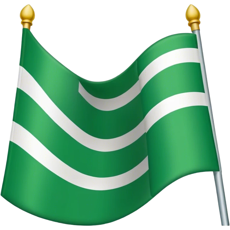 bandera con dos franjas verdes y una blanca emoji