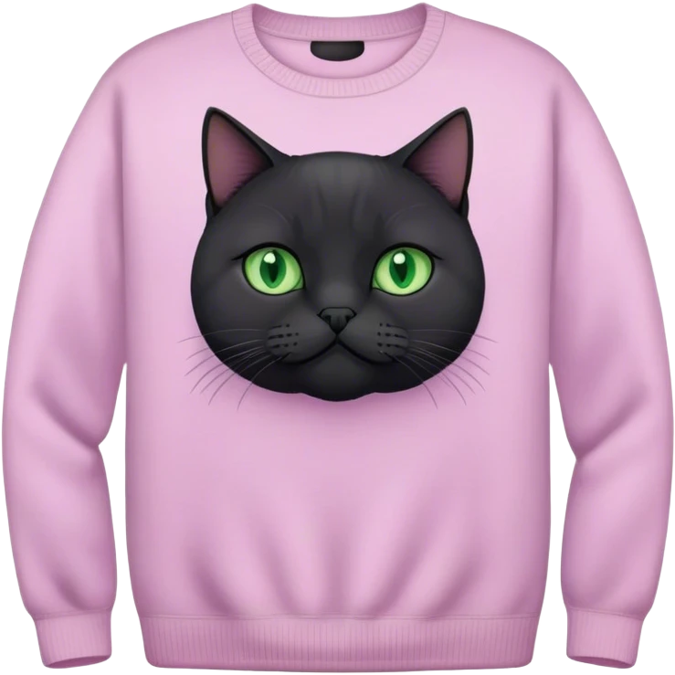 black british cat in pastel sweater emoji