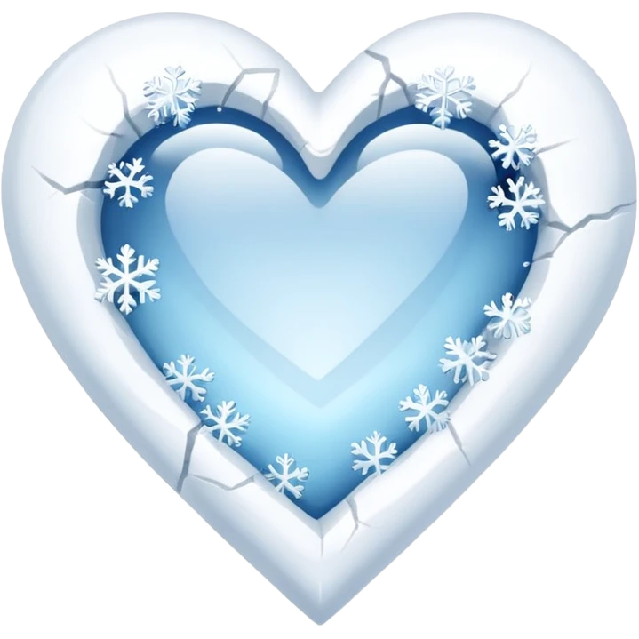 snow heart freezing emoji