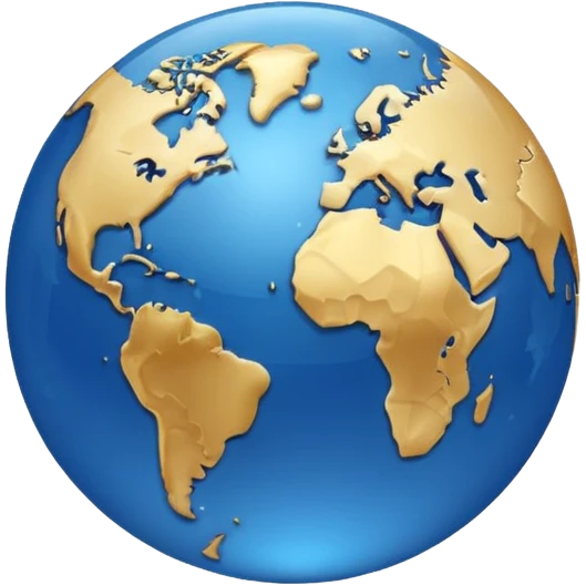 Minimalistic blue globe  emoji
