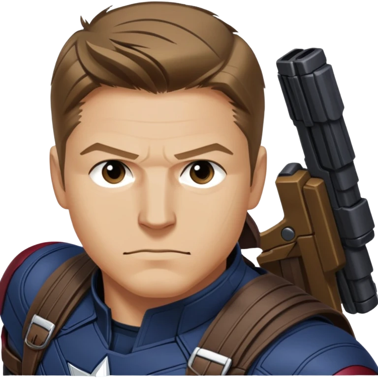 hawkeye clint barton portrait marvel, brown hair from captain america: civil war emoji