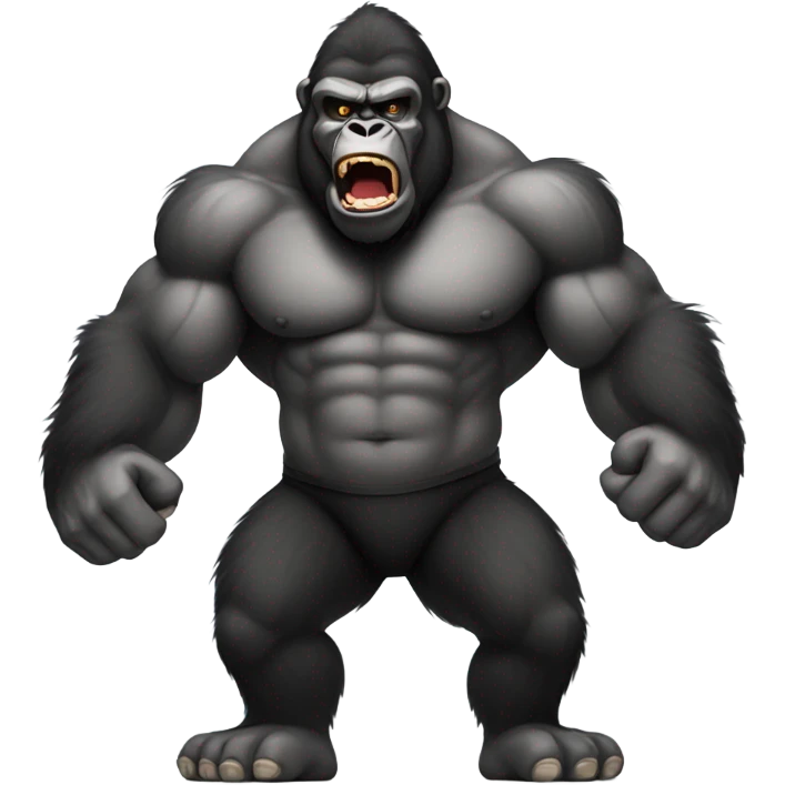 muscular and angry goril emoji