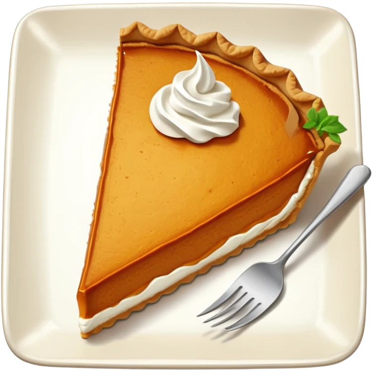 A slice of pumpkin pie emoji