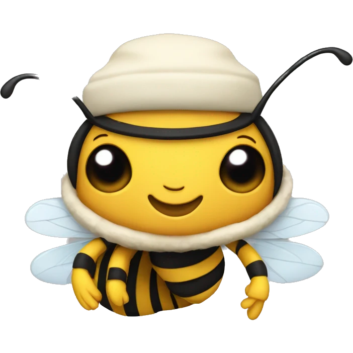 Bee with a beret emoji