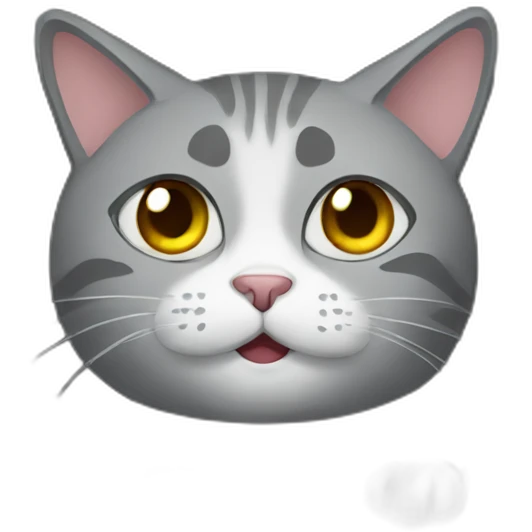 Gray cat in a cave emoji
