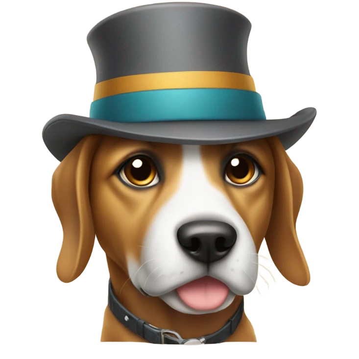 Dog with hat emoji