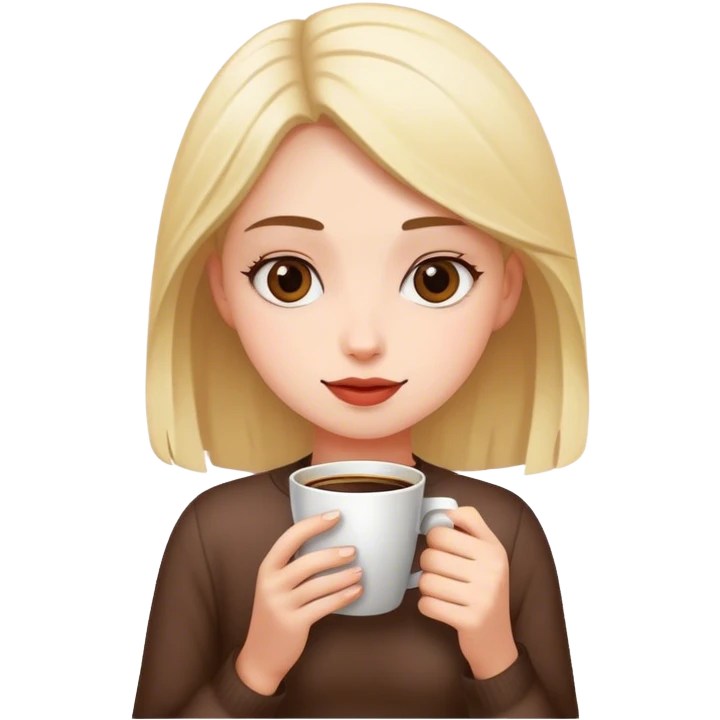 Girl with coffee emoji