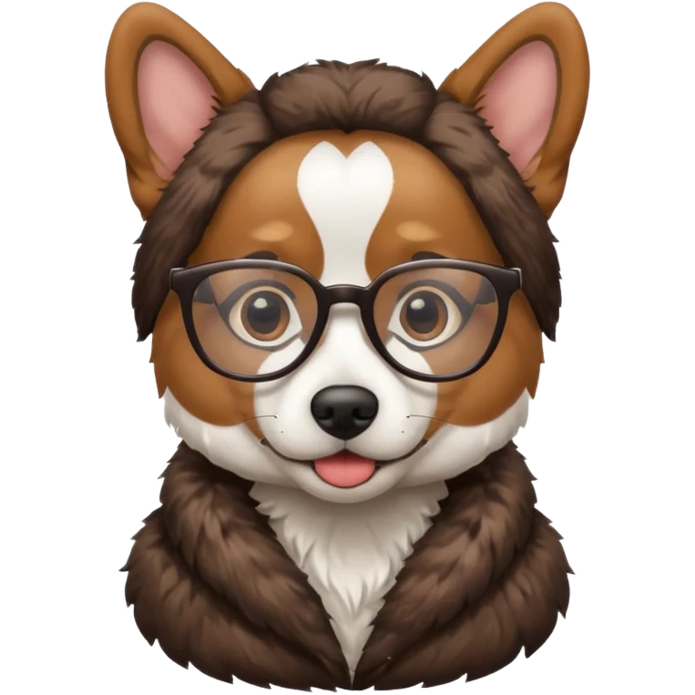 Dog with glasses emoji