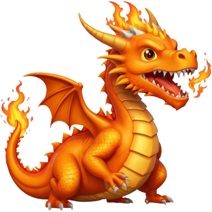 mad dragon spitting fire emoji