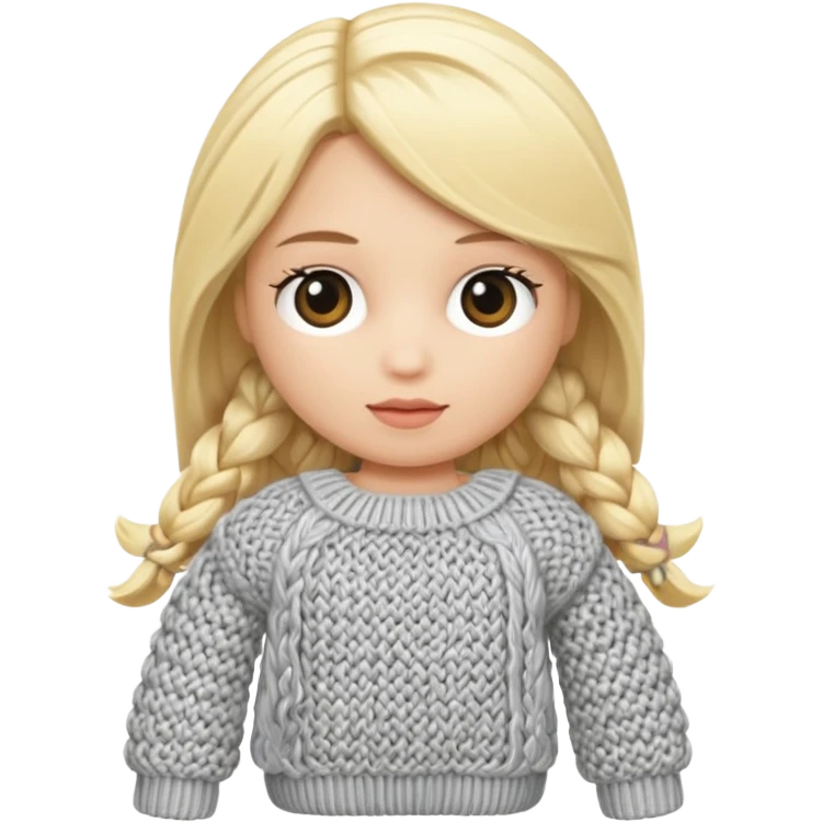 blonde knitted doll emoji