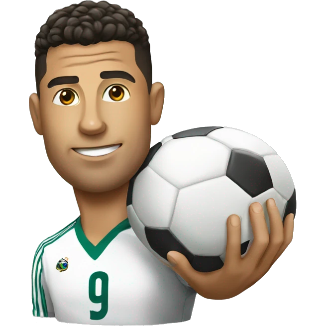 ronaldo with ball emoji