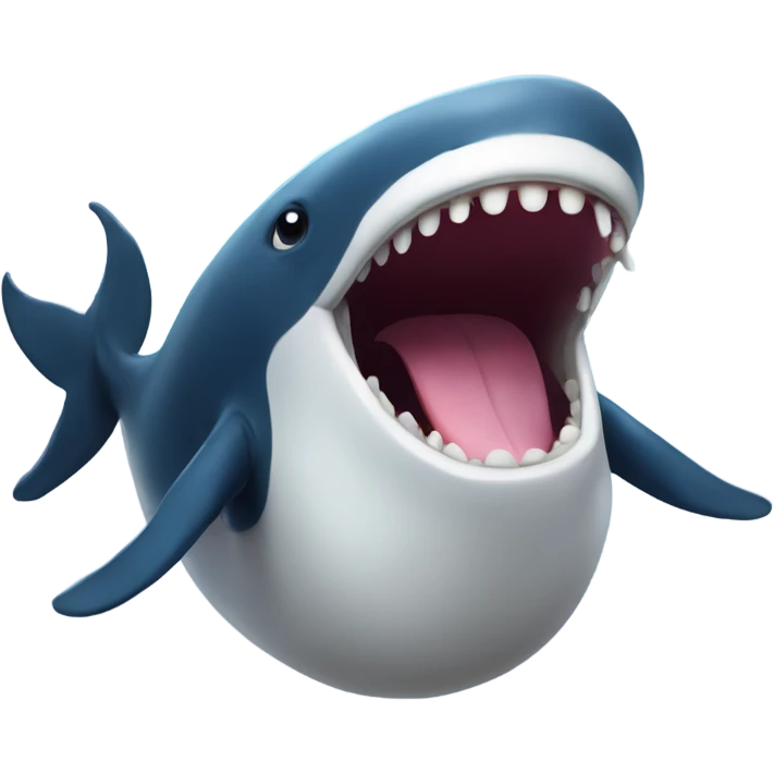 whale with freaky tongue emoji