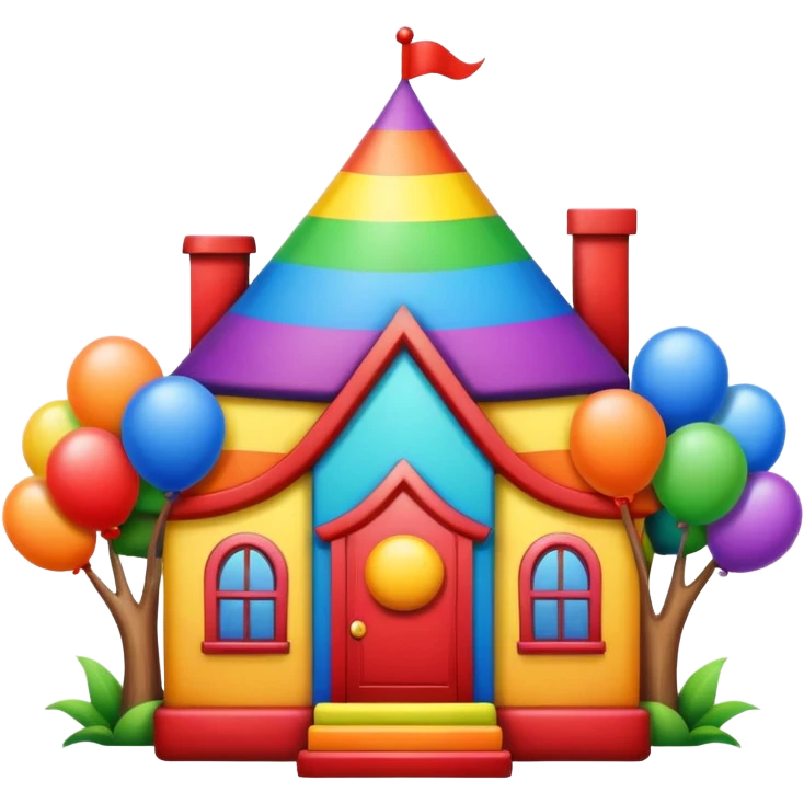 clown house rainbow emoji