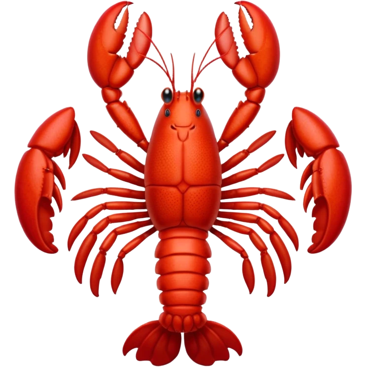 Larry the Lobster (a handsome athletic lobster with visible ab muscles) emoji