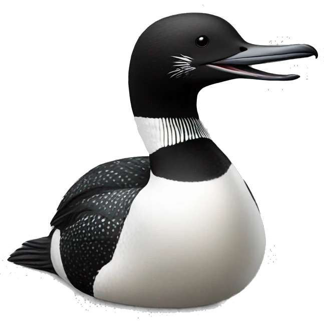 Common loon with Minnesota emoji