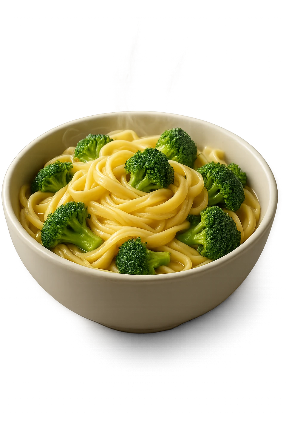 bowl di pasta e broccoli, iperrealistico 4k emoji