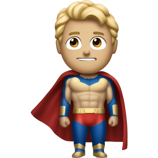 super homelander from "the boys" series with red eyes  emoji
