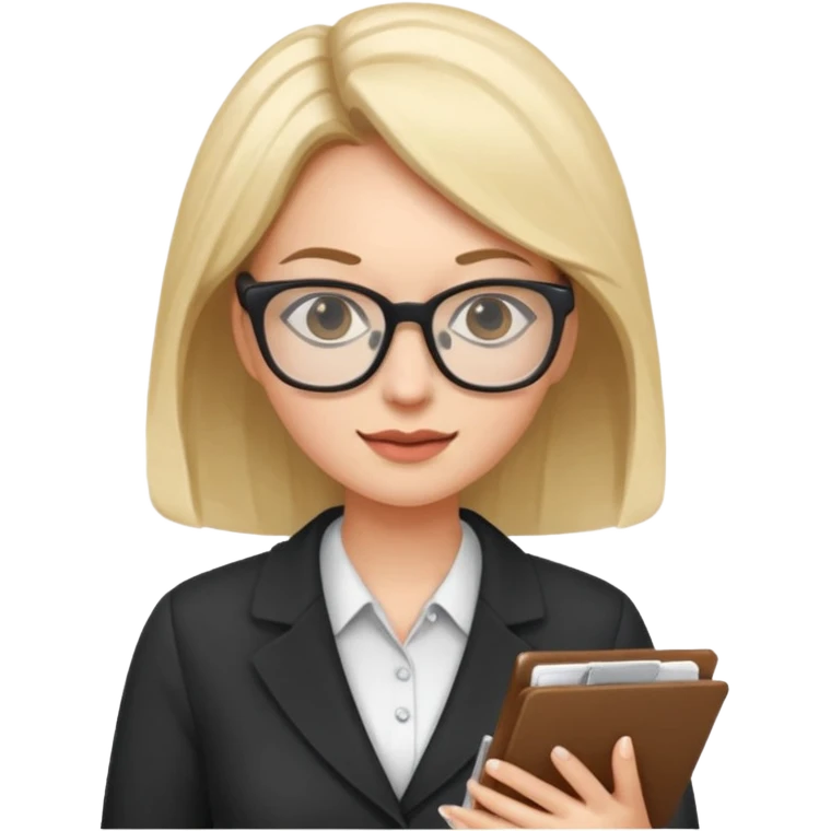 the same woman, but dropping documents and using the phone emoji