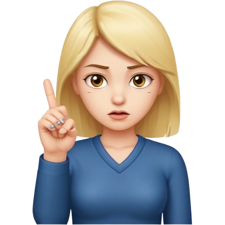girl with 2 middle fingers up emoji