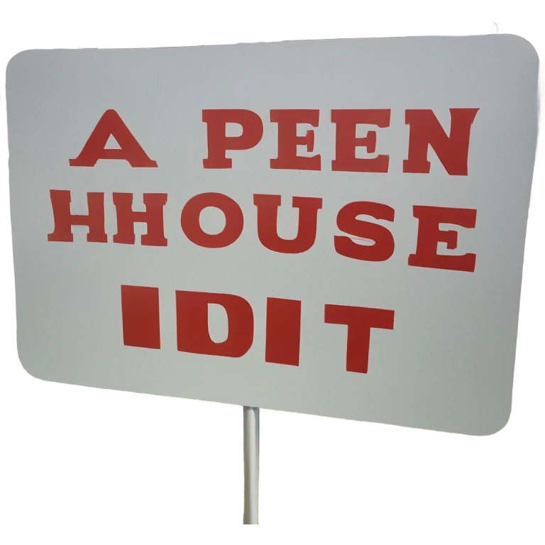 Open House sign for home emoji