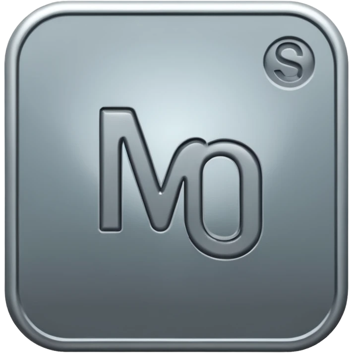magnesium element, metallic gray emoji