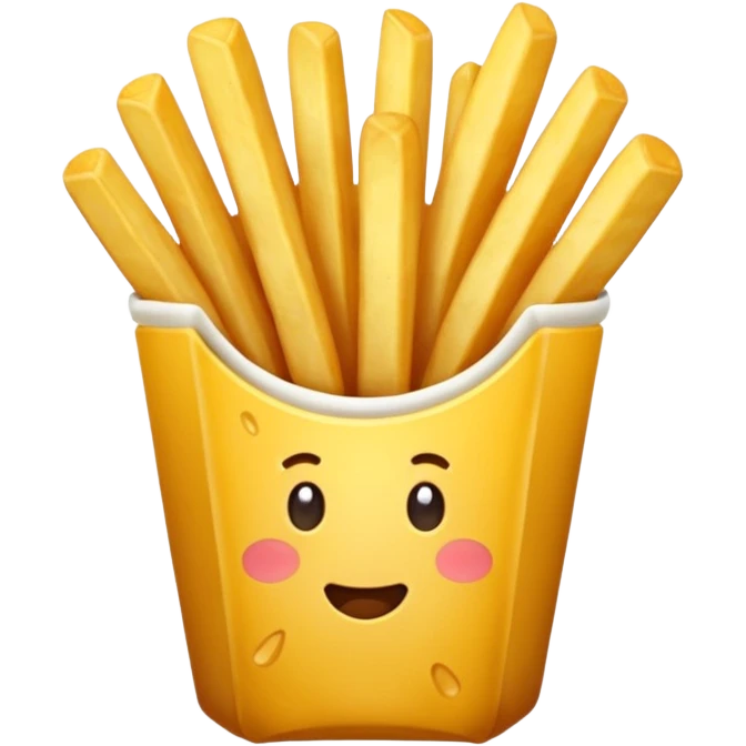French fries without any smiley on it emoji