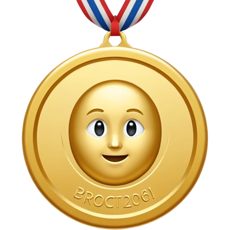 Create a gold medal which has an inscription "Brocation 2026" emoji
