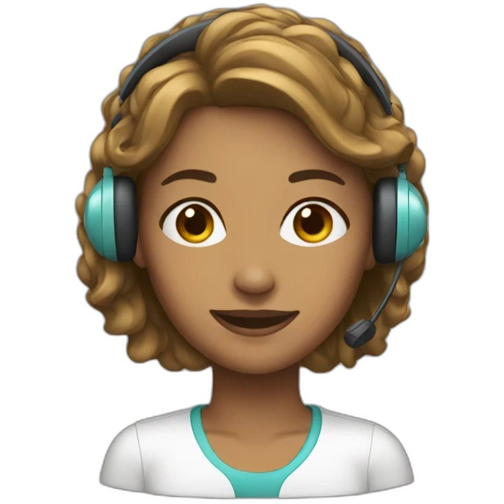 woman with headset emoji