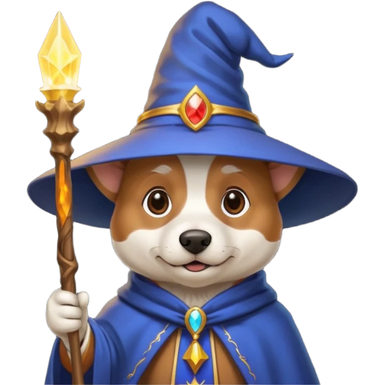 Dog wizard emoji
