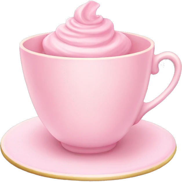 Fancy pastel pink teacup emoji