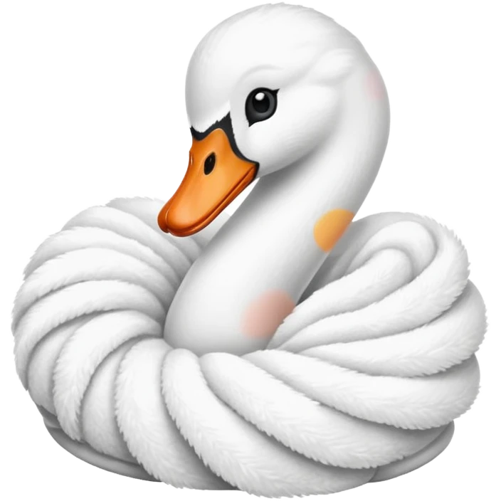 swan made with towel emoji