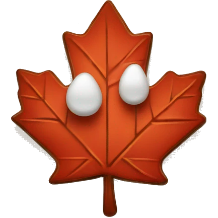 Pushpin with Canada maple leaf  emoji