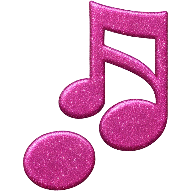 pink glitter music note emoji