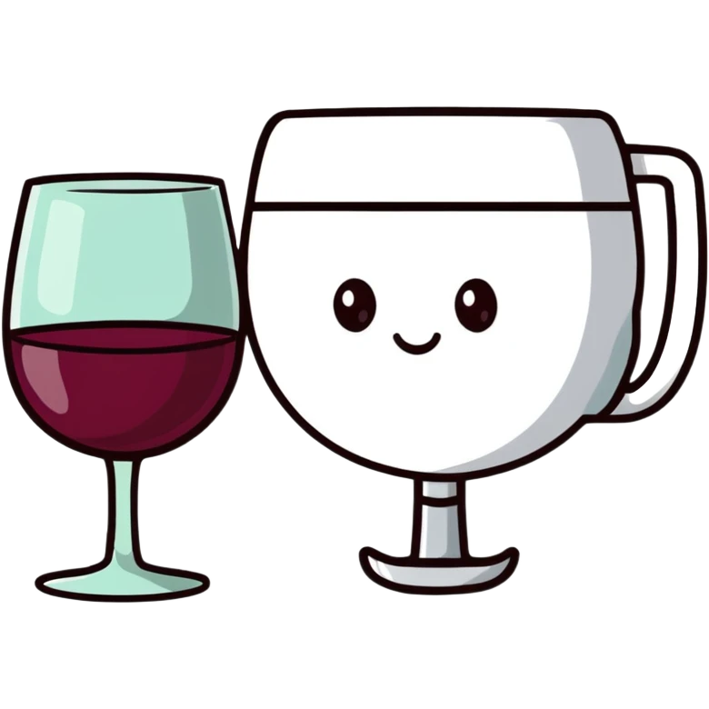 silver cup with wine emoji