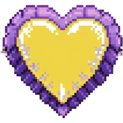 violet shining heart emoji