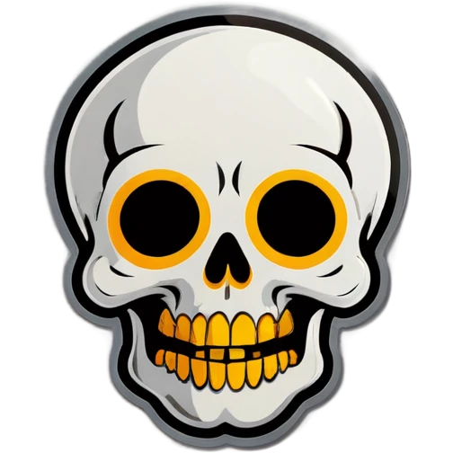 Skull emoji head exposes emoji