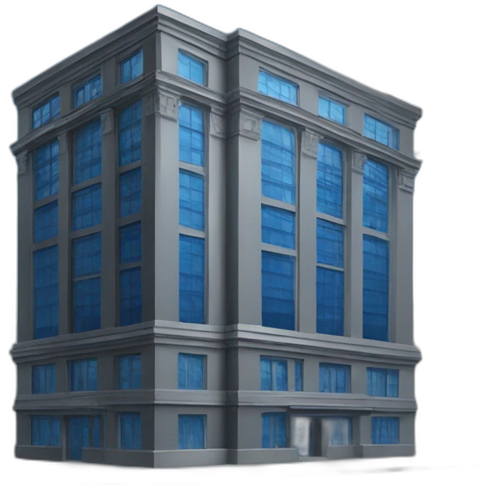 Edificio negro con vidrios azules emoji