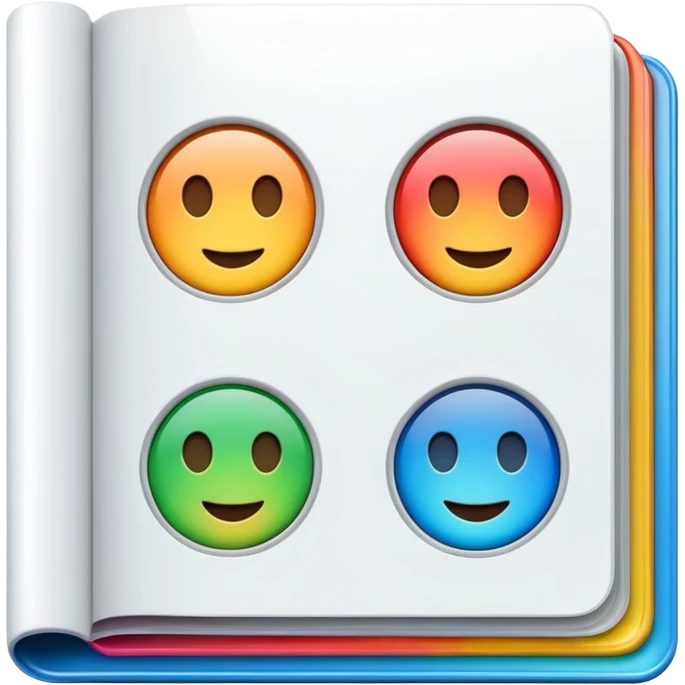 emoji of empty open colored magazine emoji