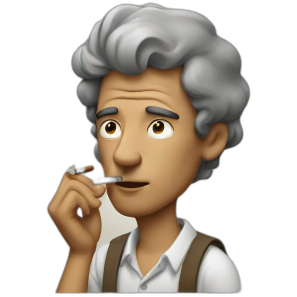 A man smoking emoji