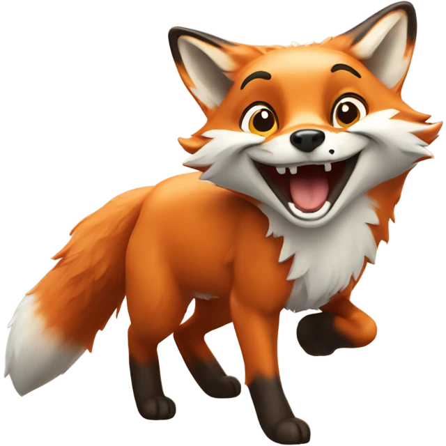 enthusiastic fox emoji