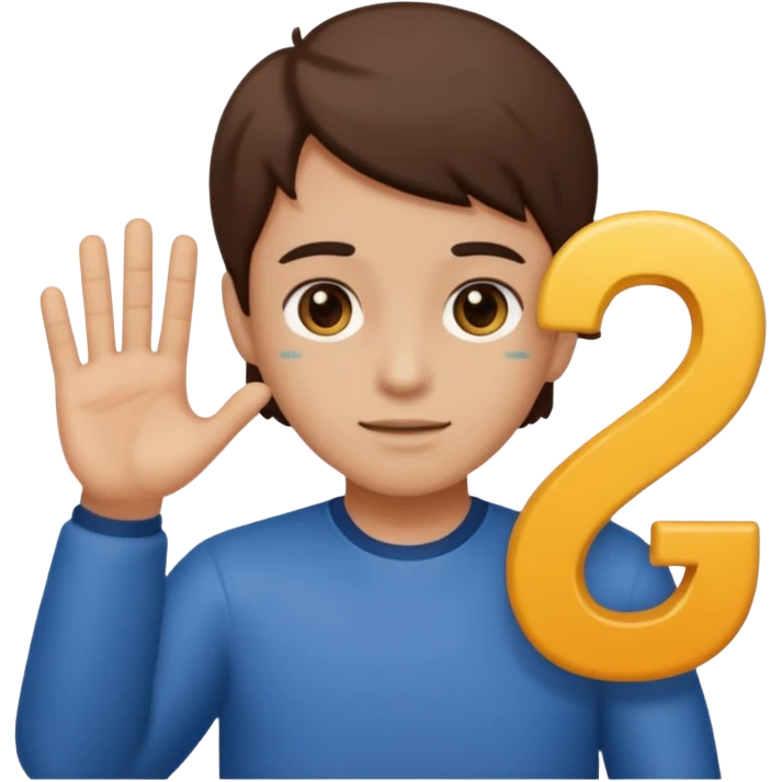 Person holding 67 emoji