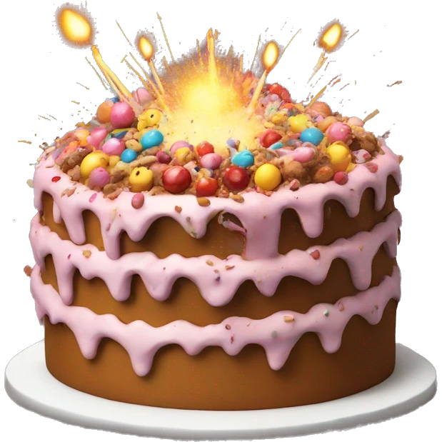 Exploding birthday cake  emoji