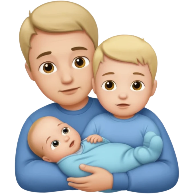 Baby holding father emoji