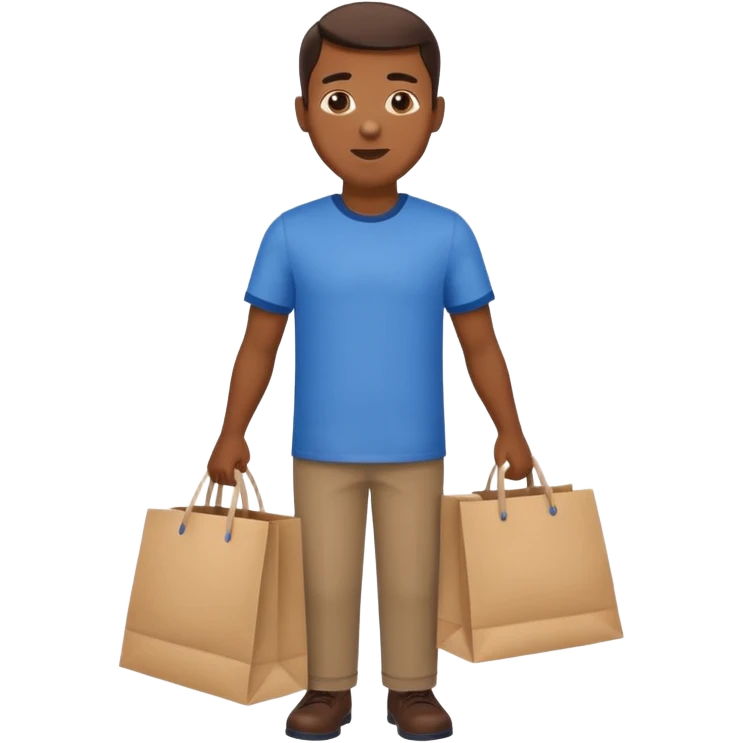Shopping Bag carrying man emoji