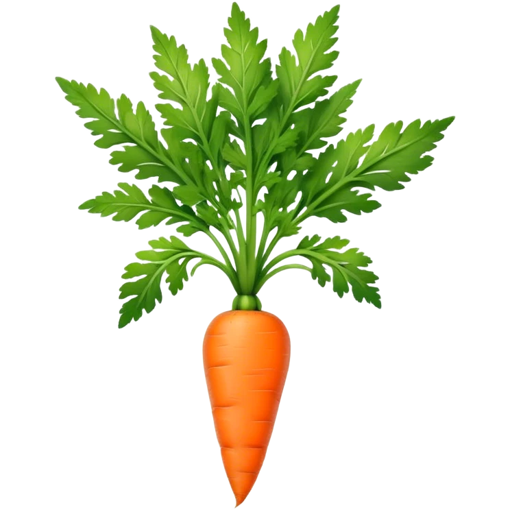 portrait of single carrot emoji
